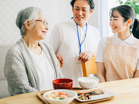 写真：病院の食事風景